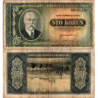 Billete Checoslovaquia, 100 Kčs, Pi. 63a, 4/G, serie GP, 641490