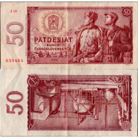Billete Checoslovaquia, 50 Kčs, Pi. 90c, 3/VG, 1964, serie J, 18