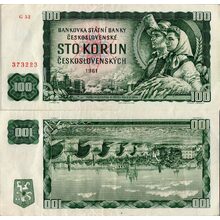 Bankovka ČSR, 100 Koruna, Pi. 91c, 3/VG, 1961, serie G, 52