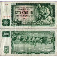 Banknote Tschechoslowakei, 100 Kčs, Pi. 91j, 4/G, 1961, Serie X, 64