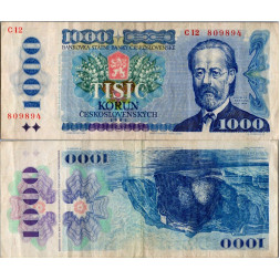Bankovka ČSR, 1000 Kčs, Pi. 98a, 3/VG, 1985, serie C, 809894