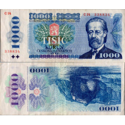 Bankovka ČSR, 1000 Kčs, Pi. 98a, 2/VF, 1985, serie C, 14