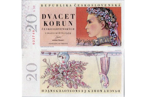 Bankovka ČSR, Pi. 70a, N/UNC, 