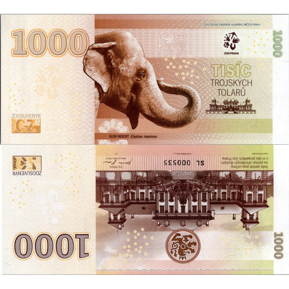 Billete souvenir, SL 000535, N/UNC, Czech Republic, series SL 3