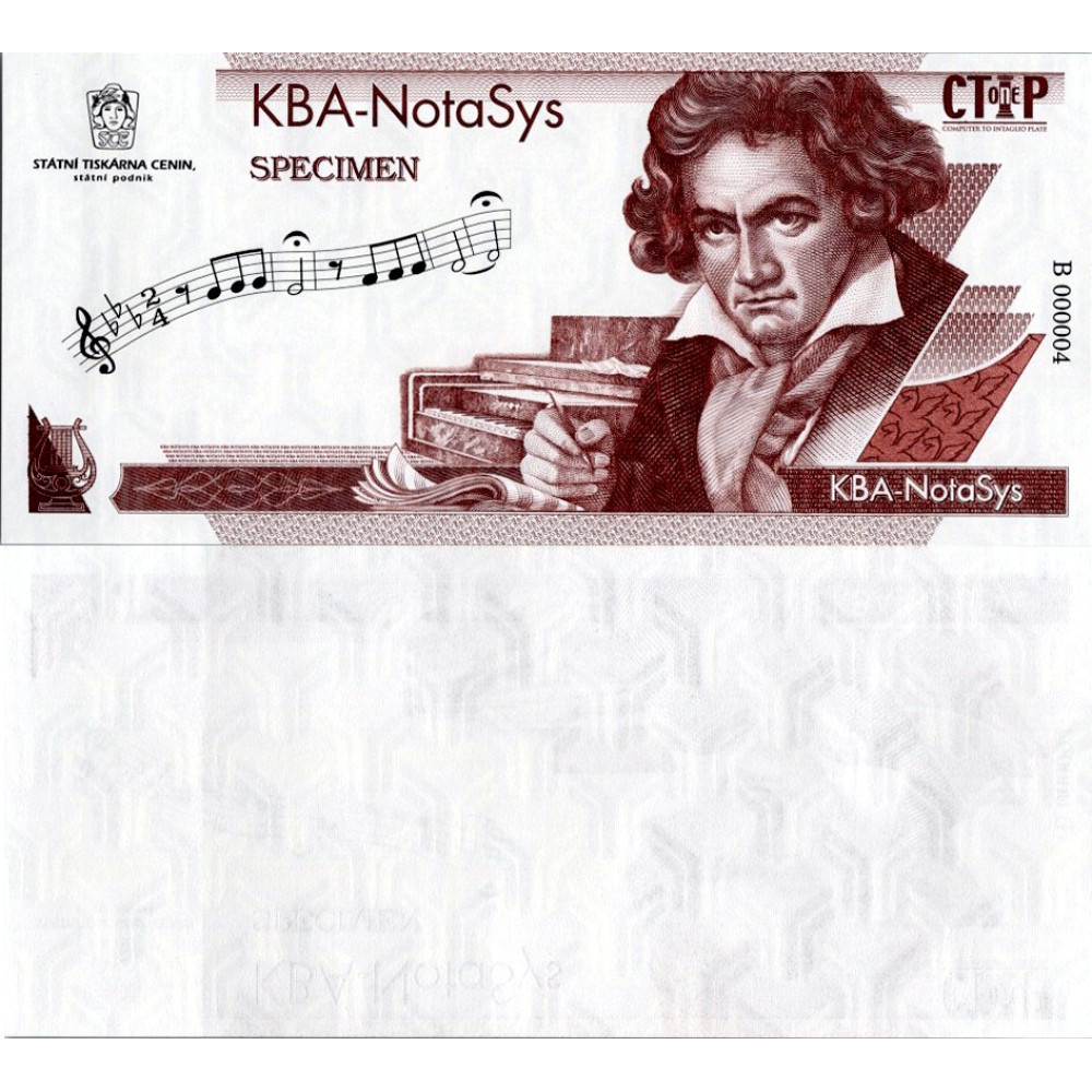 Billete souvenir, B 000004, N/UNC, Czech Republic, series B