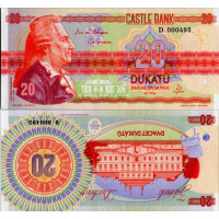 Nota souvenir, 20 Dukatu Duchcovský, D 000495, N/UNC, Czech Republic, 2022, series D