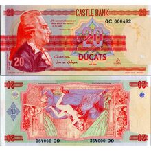 Suvenýrová bankovka, 20 Ducats, GC 000492, N/UNC, 2022, serie GC