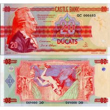 Suvenýrová bankovka, 20 Ducats, GC 000493, N/UNC, 2022