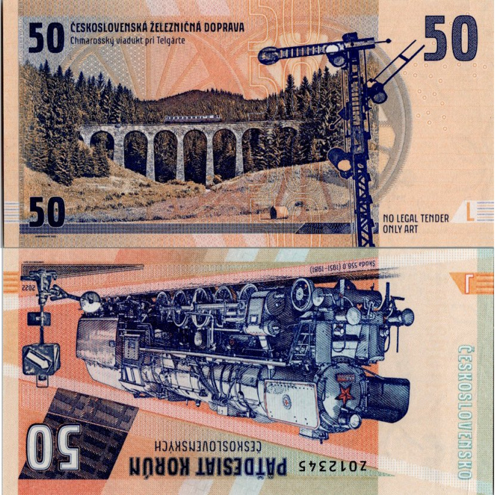 Gábriš-Banknote, 50 Kčs, 2072345, N/UNC, 2072345