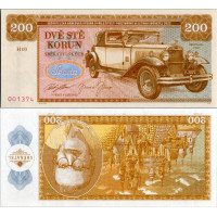 Nota de Gábriš, 200 Korun sběratelsk, H 03, N/UNC, 2022, serie H, 03
