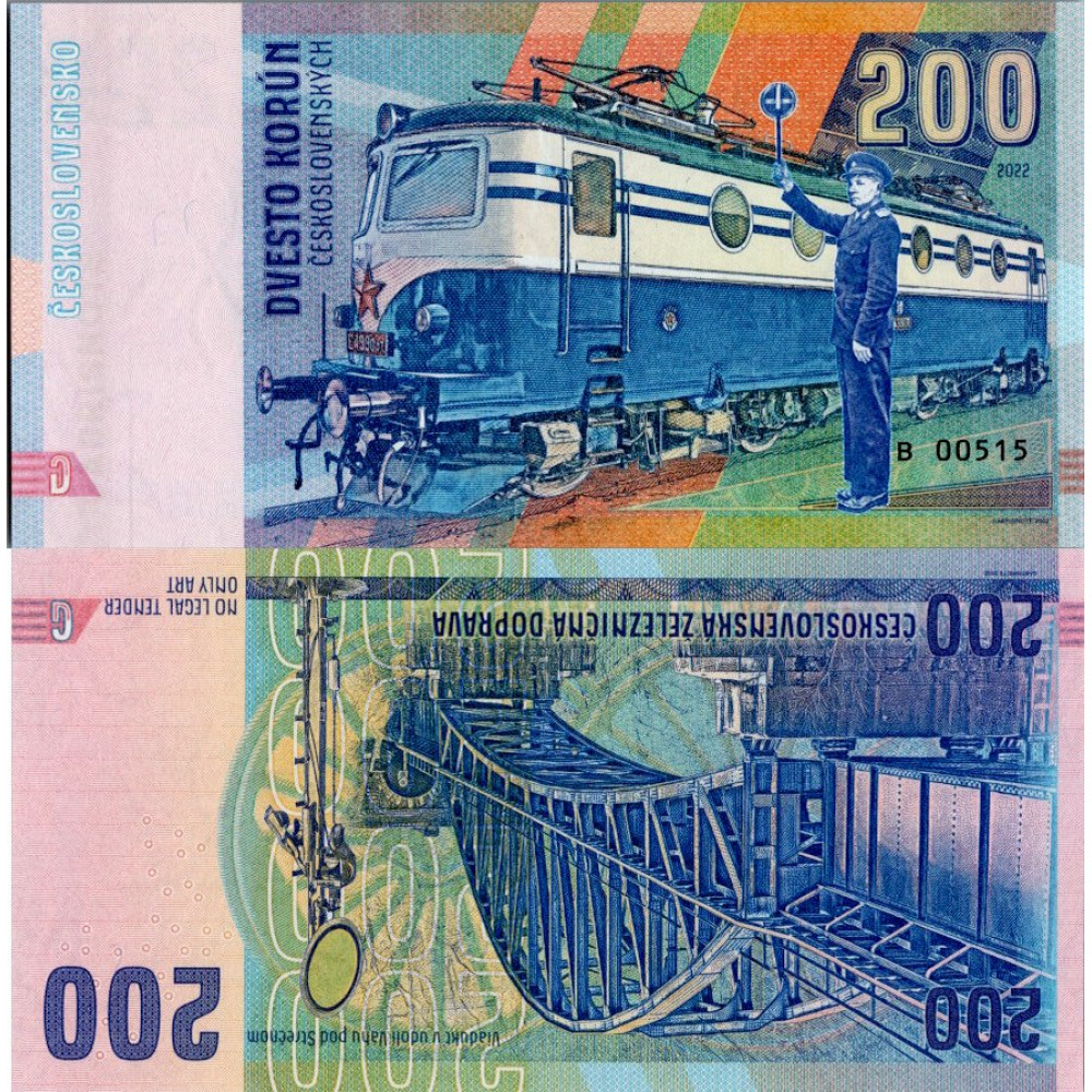 Gábriš-Banknote, 200 Kčs, B 00515, N/UNC, 2022, serie B, 00515