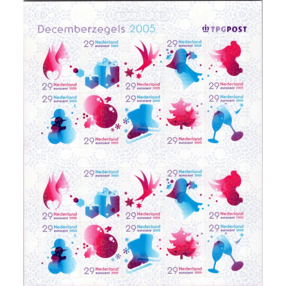 Block Niederlande, Mi.2348-2357 (SG 2480a)**, 10 ct