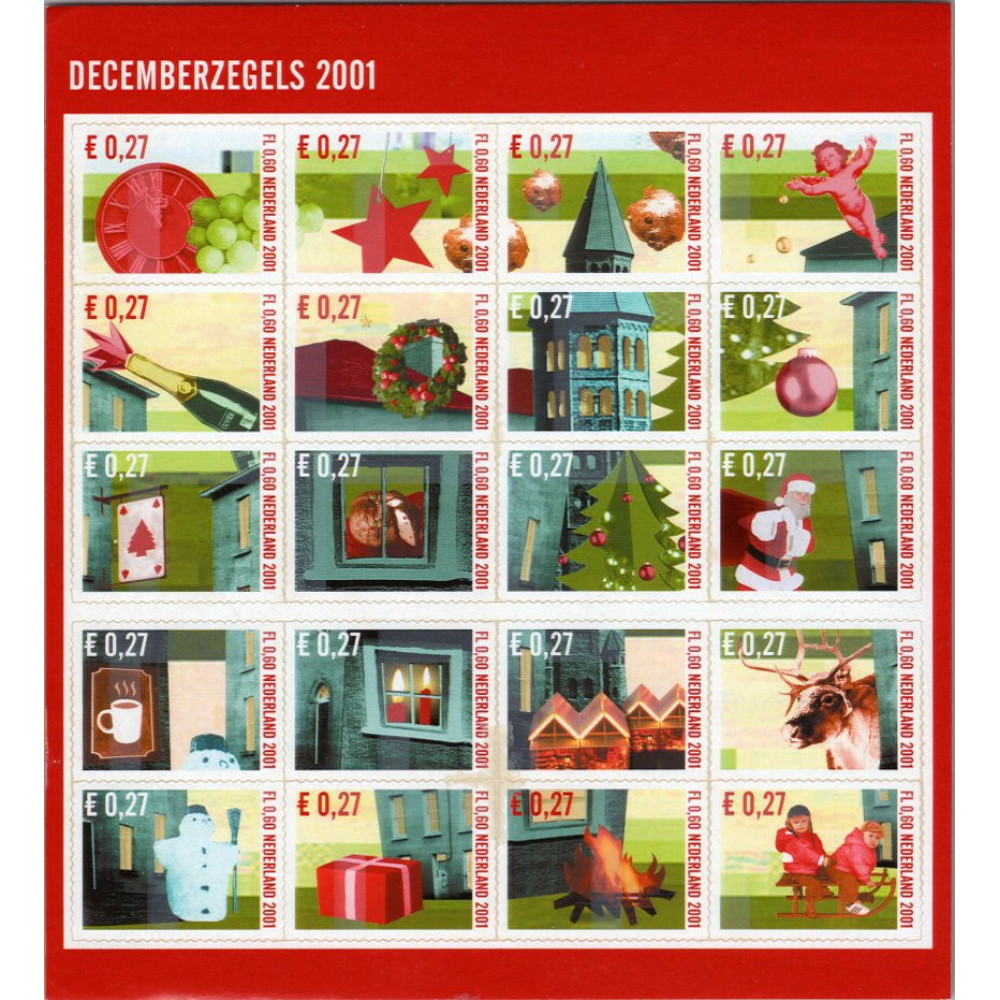 Block Netherlands, Mi.1940-1959FB (SG 2142a), MNH, 20 ƒ