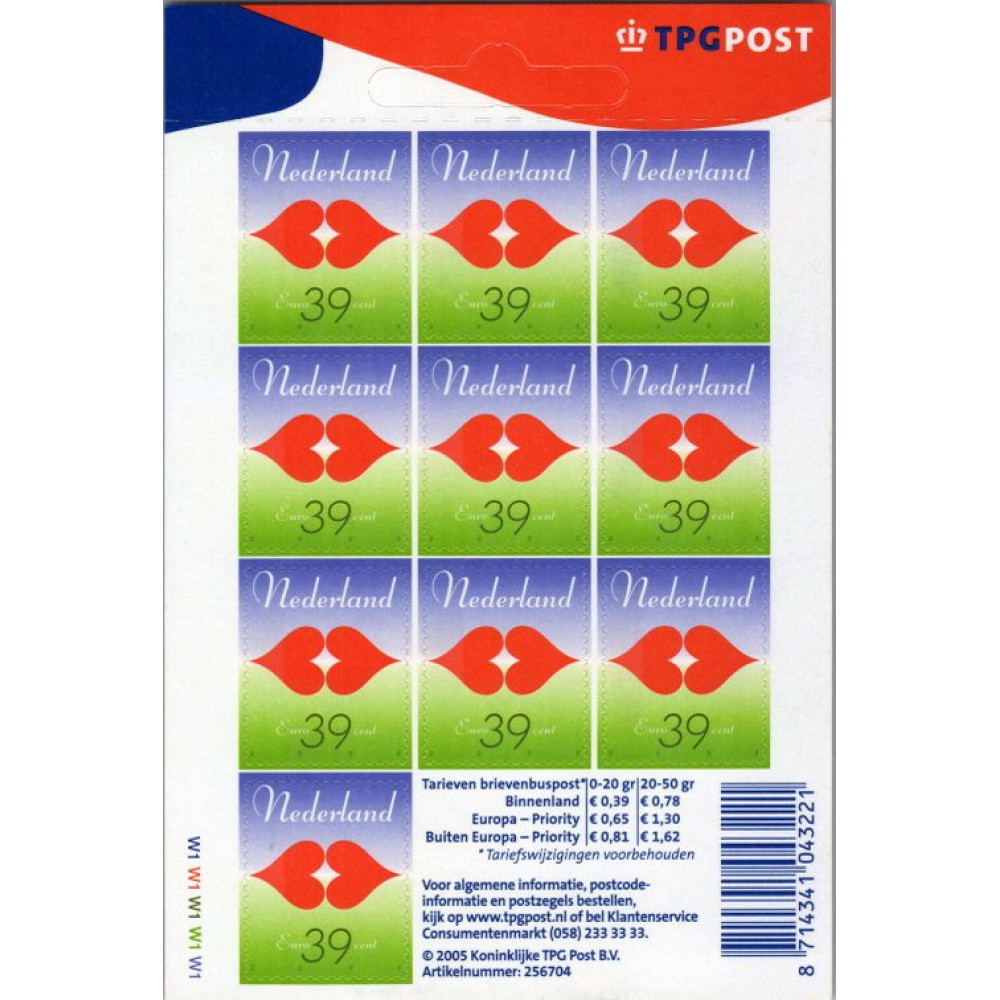 Stamps booklet Netherlands, Mi.2277FB (Scott 1181a), MNH, 10 ct