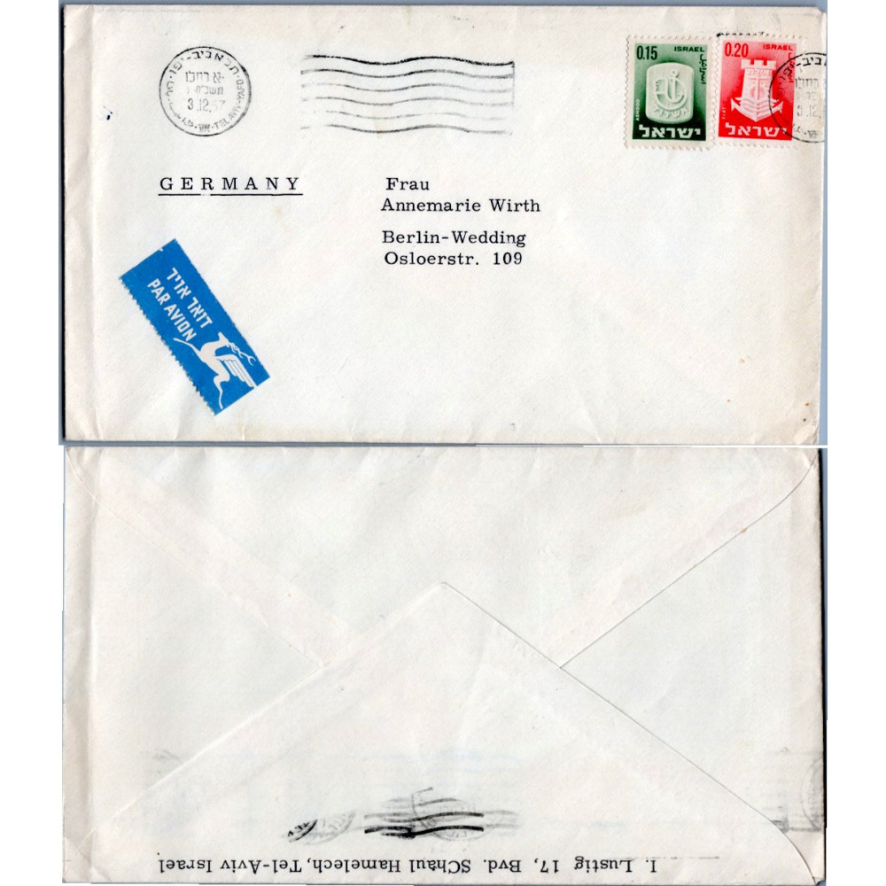 Brief Asien#, Israel