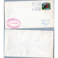Envelope circulado Correio marítimo, Usado #, Alemanha, HMS “Valiant”