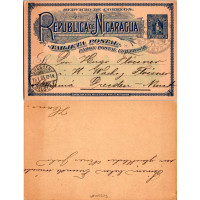 Envelope circulado Correio marítimo, Usado #, Nicarágua