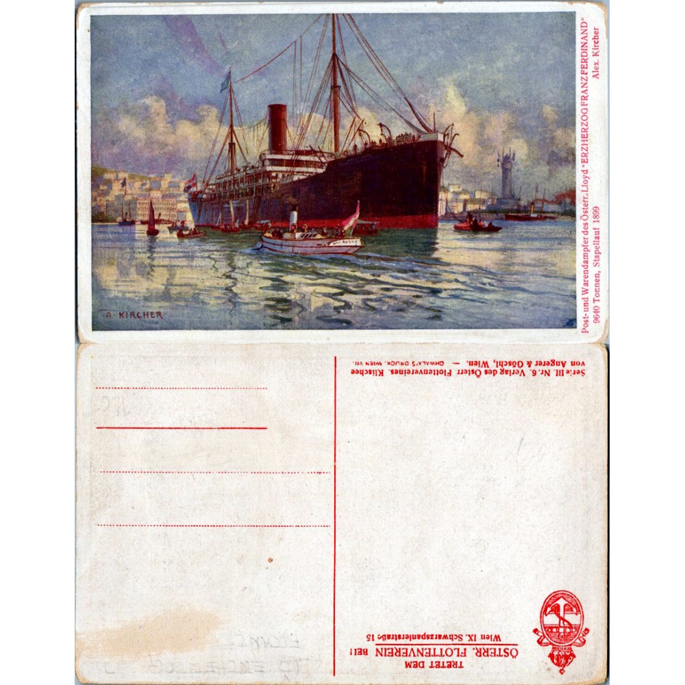 Cartão-postal , (*), Áustria, MS “Arquiduque Franz Ferdinand”