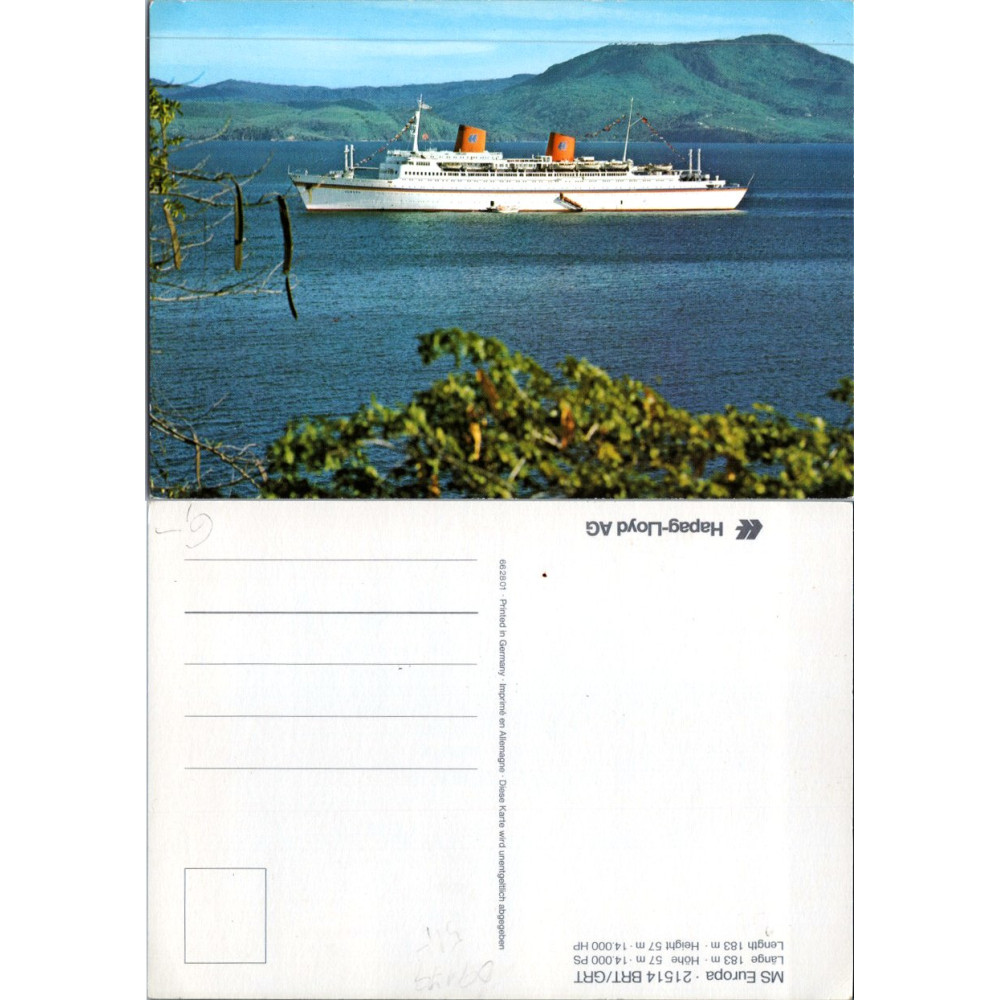 Postkarte (*), Deutschland, MS „Europa“