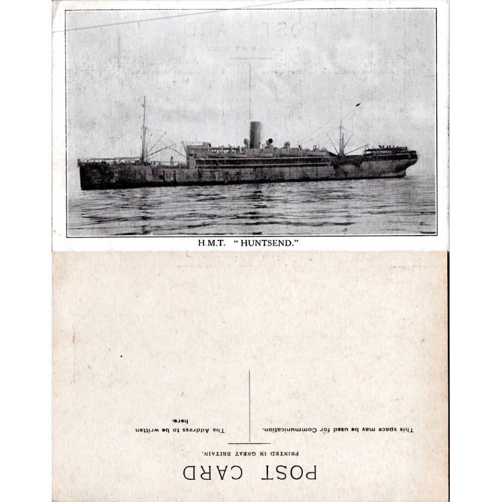 Postkarte (*), Vereinigtes Königreich, HMT „Huntsend“