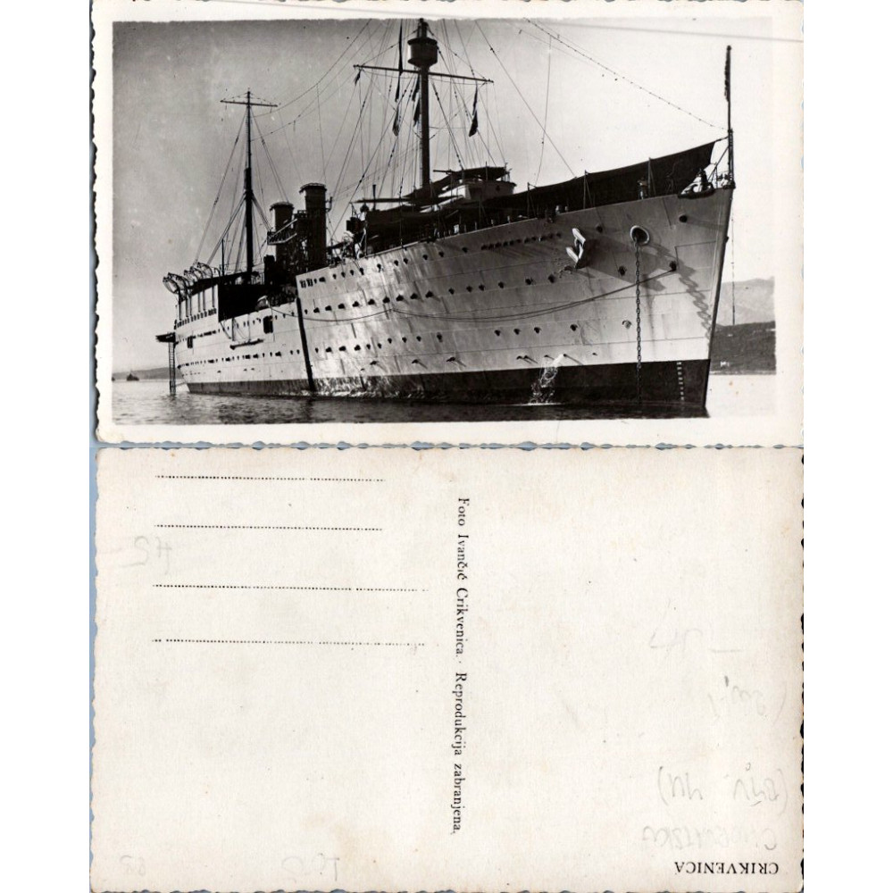 Cartão-postal , (*), Iugoslávia, MS “Crikvenica”