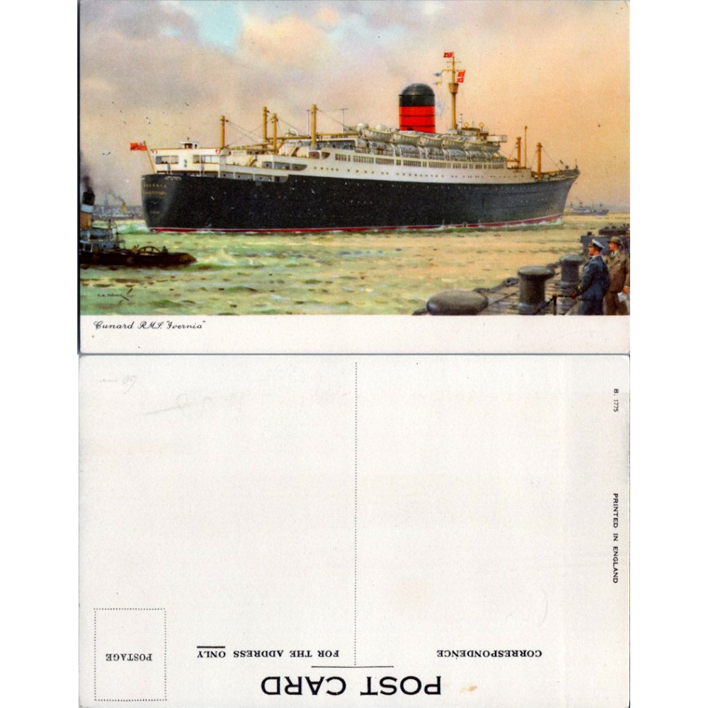 Cartão-postal , (*), Reino Unido – R.M.S. Ivernia