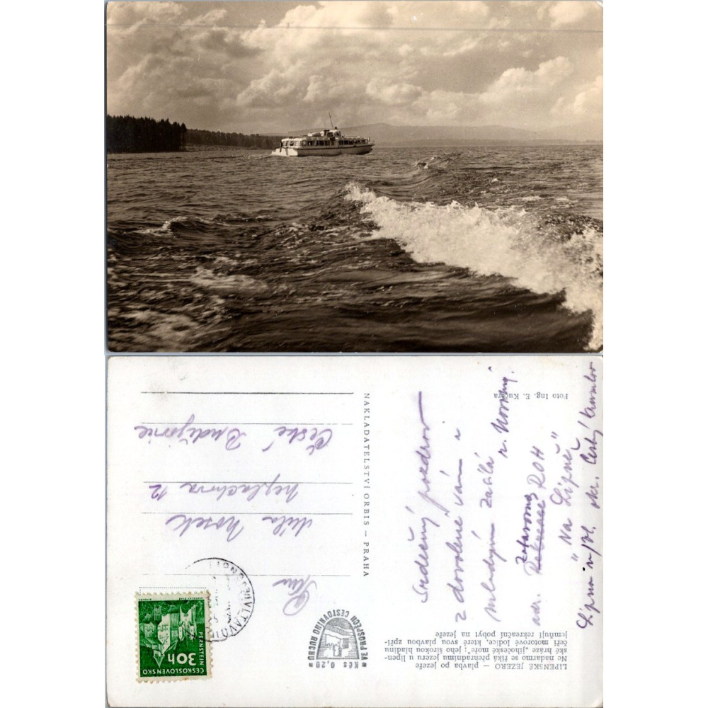Cartão-postal , (*), República Socialista Checoslovaca, Lago Lipno