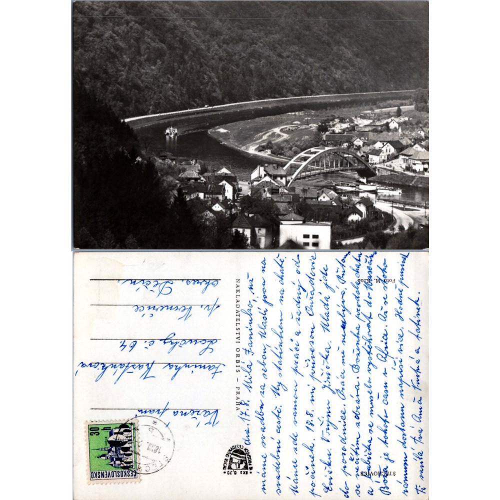 Postkarte (*), Tschechoslowakei, Štěchovice