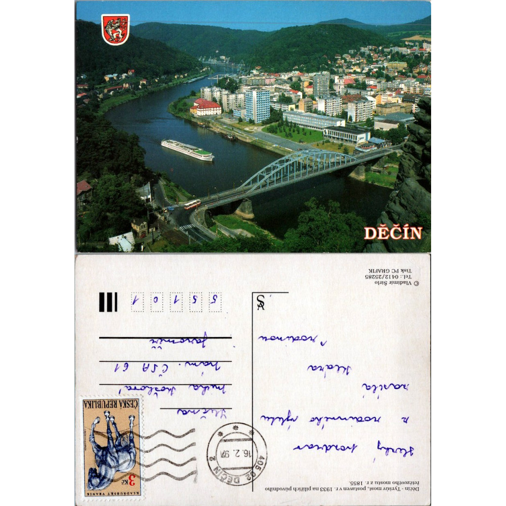 Postkarte (*), Tschechische Republik, Děčín