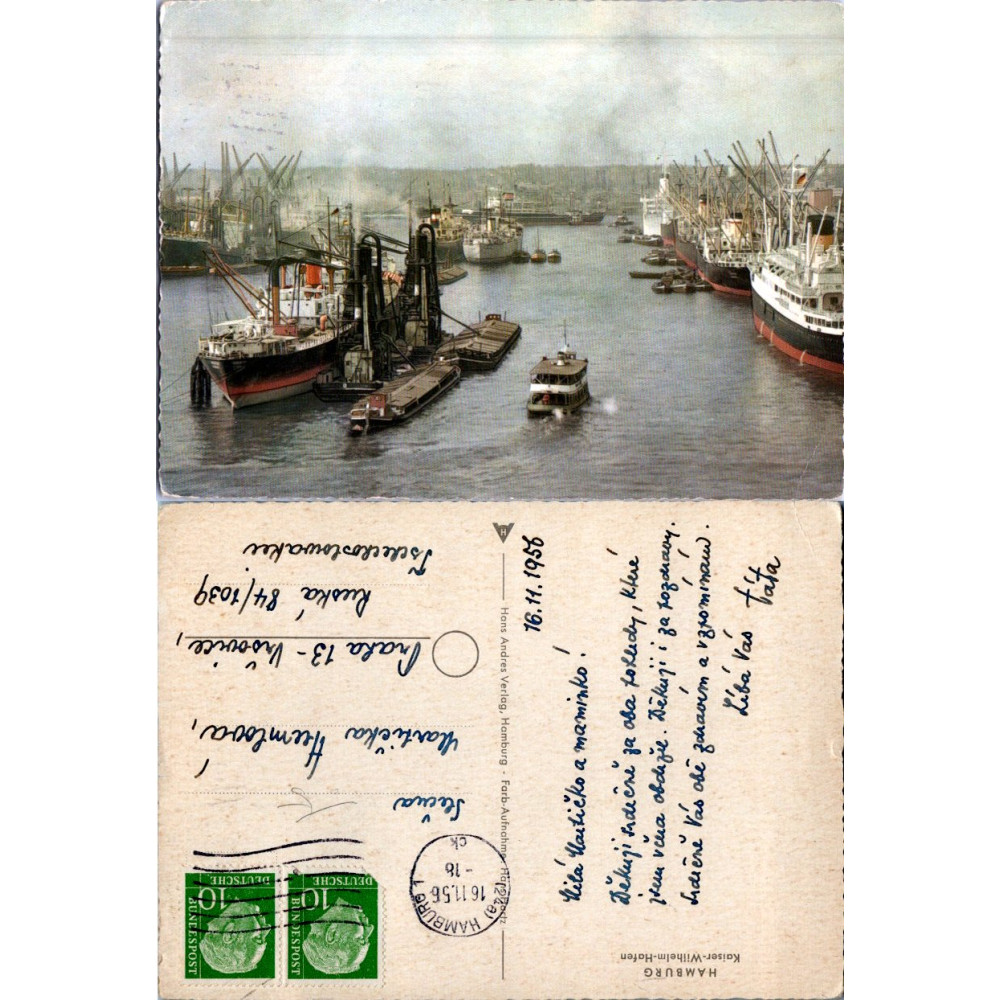 Pohlednice (*), Německo – Hamburk Hafen