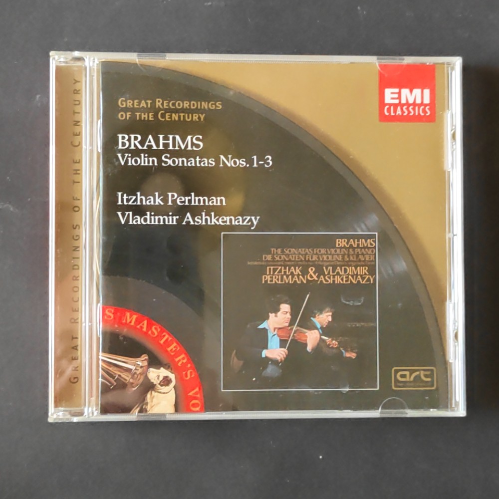 CD Itzhak Perlman & Vladimir Ashkenazy – Brahms: Violin Sonatas Nos. 1-3, USED
