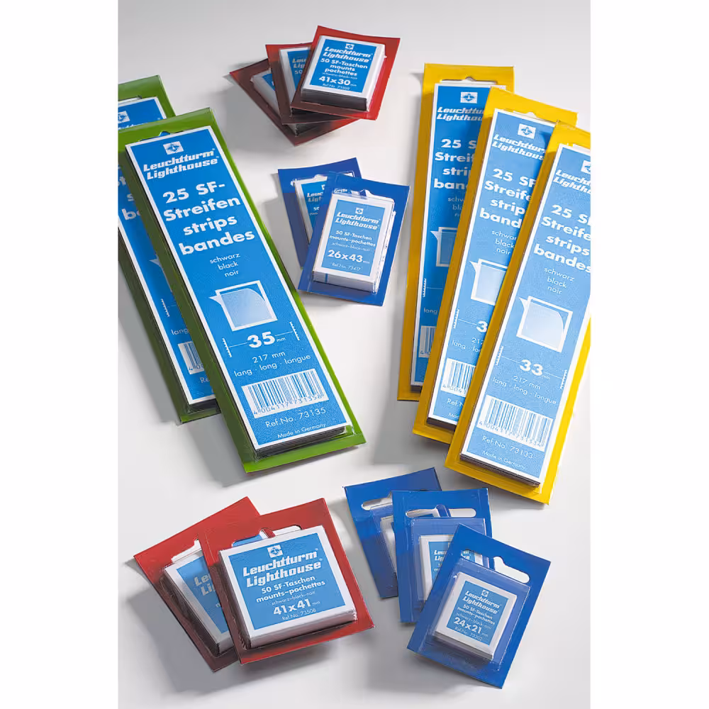 SF STRIPS 20x24 mm 50 pieces, black backing film