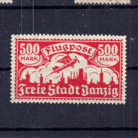 Známka Danzig, Mi.137 (SG 123)**, 500 M