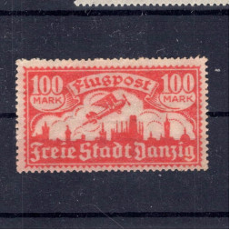 Známka Danzig, Mi.135 (SG 121)(*), 100 M