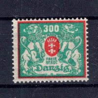 Známka Danzig, Mi.130 (SG 125)*, 300 M
