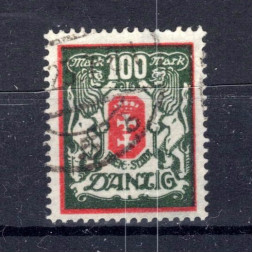 Sello Ciudad Libre de Dánzig, Mi.128Y (SG 100a), Usado #, 100 M