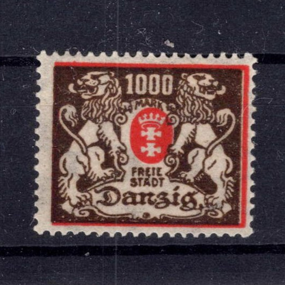 Stamp Danzig, Mi.145 (SG 128), MH, 1000 M