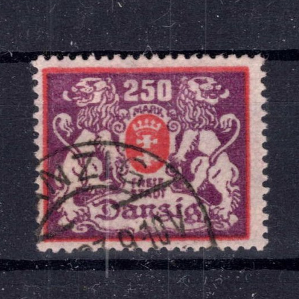 Briefmarke Frei Stadt Danzig, Mi.143 (SG 124)#, 250 M