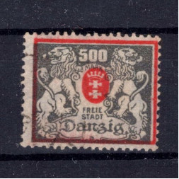 Briefmarke Frei Stadt Danzig, Mi.144 (SG 126)#, 500 M