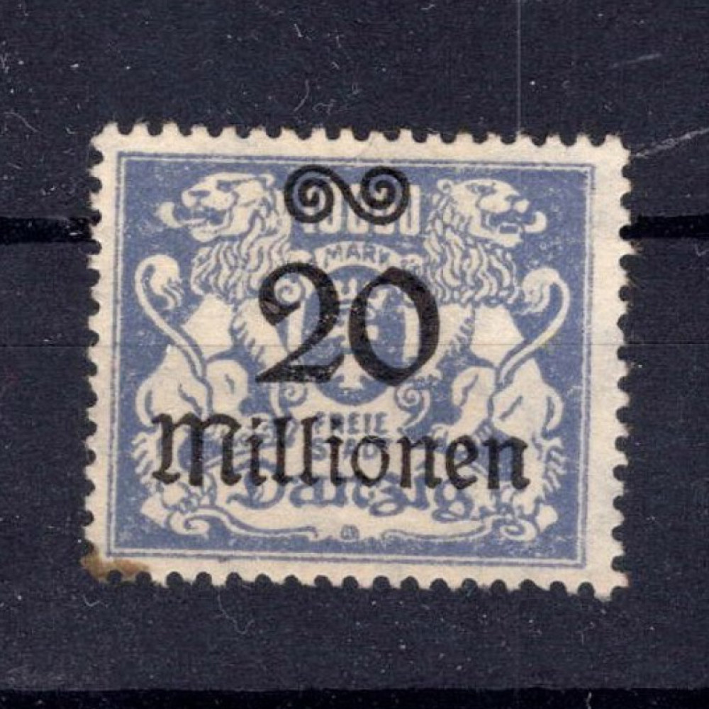 Známka Danzig, Mi.170 (SG 153)(*), 20000000 M
