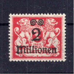 Známka Danzig, Mi.165 (SG 149)*, 2000000 M