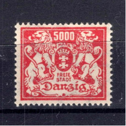 Známka Danzig, Mi.152 (SG 130)*, 5000 M