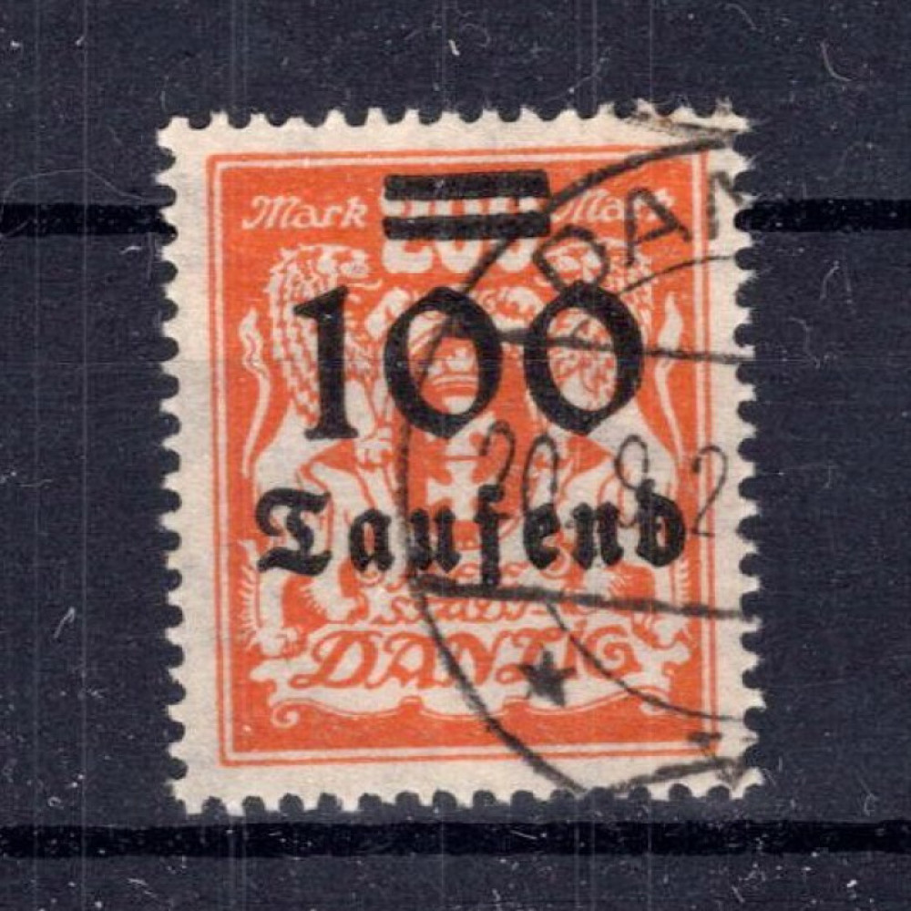 Briefmarke Frei Stadt Danzig, Mi.159 (SG 143)#, 100000 M