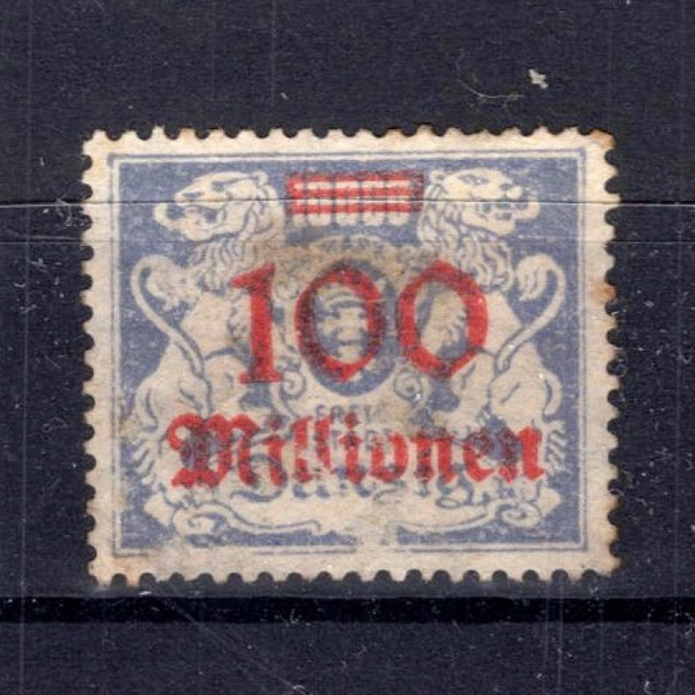 Stamp Danzig, Mi.174 (SG 159), (*), 100000000 German