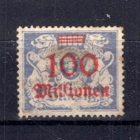 Selo Cidade Livre de Dantzig, Mi.174 (SG 159), (*), 100000000 German