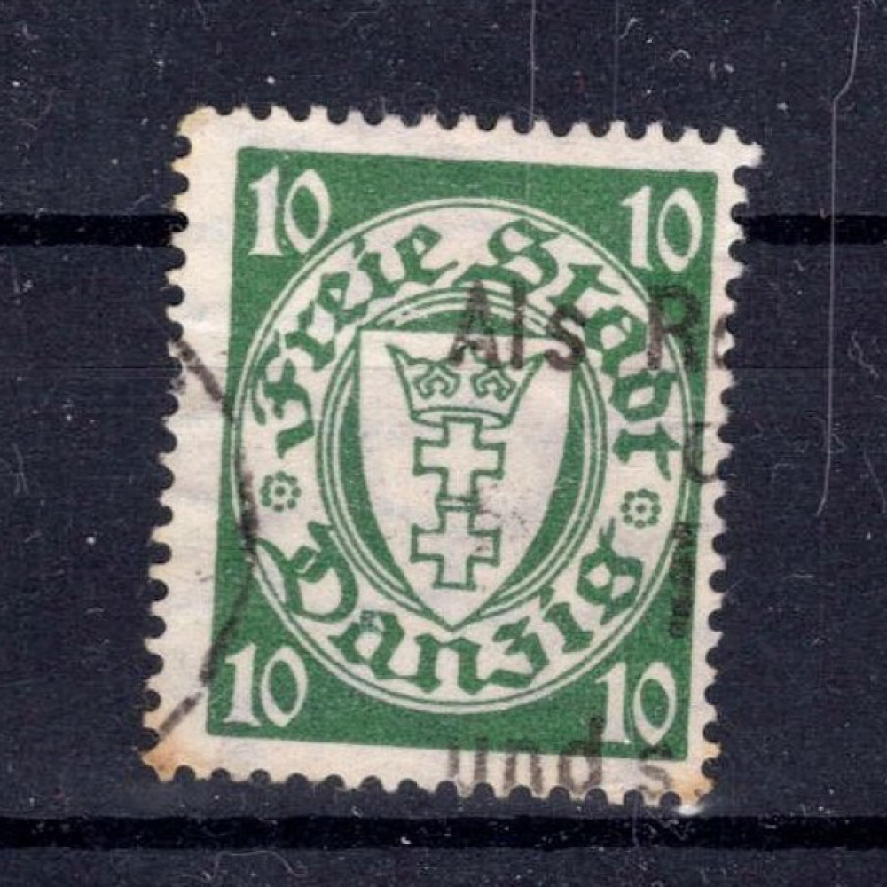Sello Ciudad Libre de Dánzig, Mi.194y (SG 179b), Usado #, 10 Pf