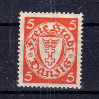 Selo Cidade Livre de Dantzig, Mi.193y (SG 178b), MH, 5 Pf