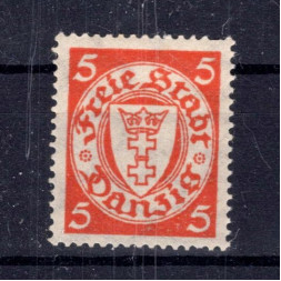 Sello Ciudad Libre de Dánzig, Mi.193y (SG 178b), MH, 5 Pf