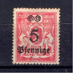 Briefmarke Frei Stadt Danzig, Mi.181 (SG 166)*, 5 Pf