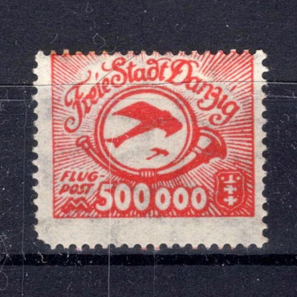 Stamp Danzig, Mi.178 (SG 163), MH, 500000 M